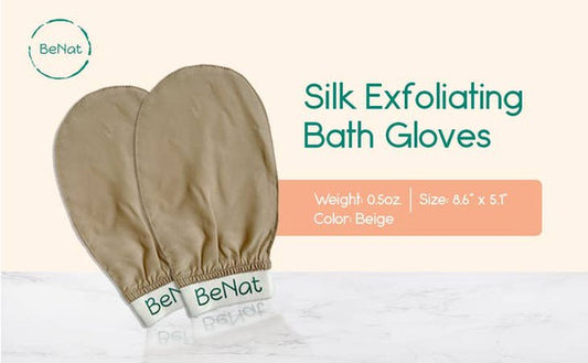 Silk Exfoliating Bath Gloves -Soft Silk Exfoliating Gloves   