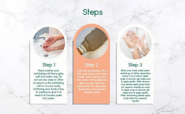 Silk Exfoliating Bath Gloves -Raw Silk - Three Mad Hatters Mercantile 