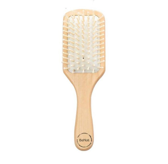 Natural Wooden Detangling Hair Brush  As shown One Size 