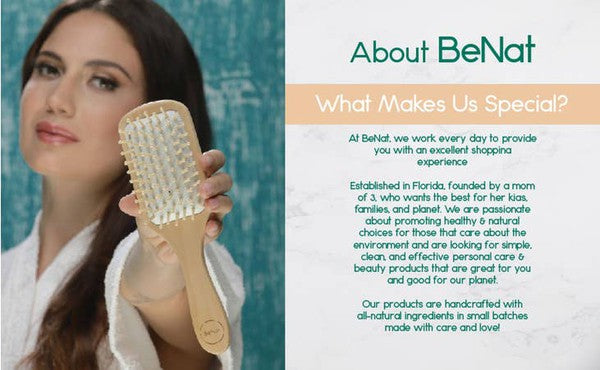 Natural Wooden Detangling Hair Brush    