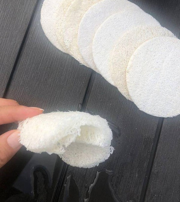 Natural Loofah Sponge Pads 5-pcs Loofah Sponge   