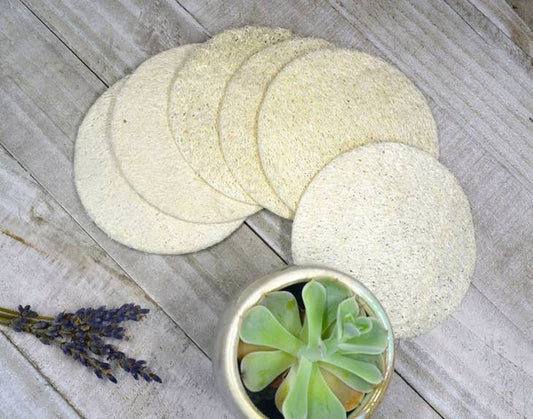 Natural Loofah Sponge Pads 5-pcs Loofah Sponge   