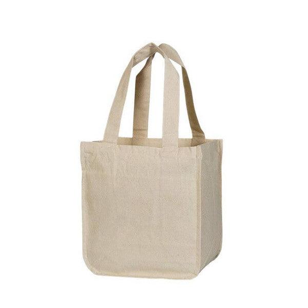 Reusable Organic Cotton Tote Mesh Bag w/6 Sleeves - Three Mad Hatters Mercantile 
