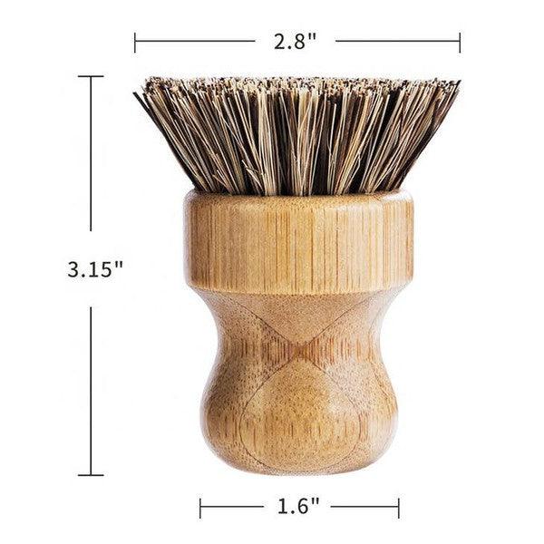 Bamboo Sisal Fiber Dish Brush - Three Mad Hatters Mercantile 