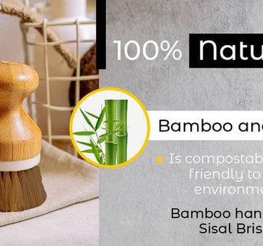 Bamboo Sisal Fiber Dish Brush