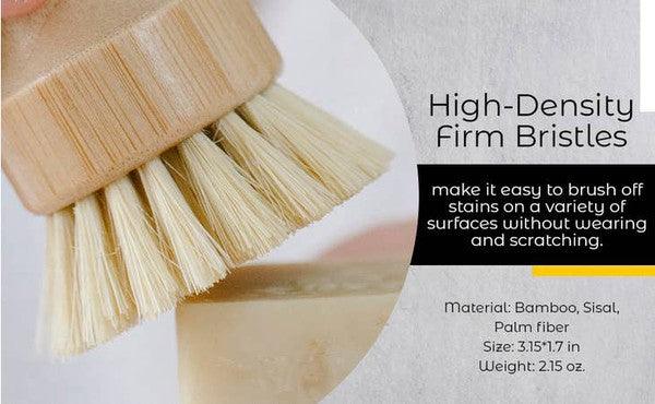 Bamboo Sisal Fiber Dish Brush - Three Mad Hatters Mercantile 