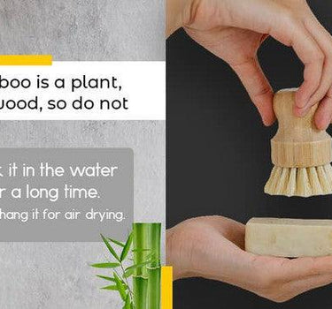 Bamboo Sisal Fiber Dish Brush