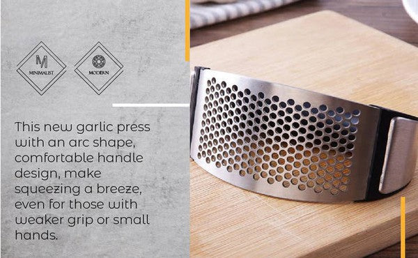 Multi-Functional Stainless Steel Garlic Press Kitchen Tool   