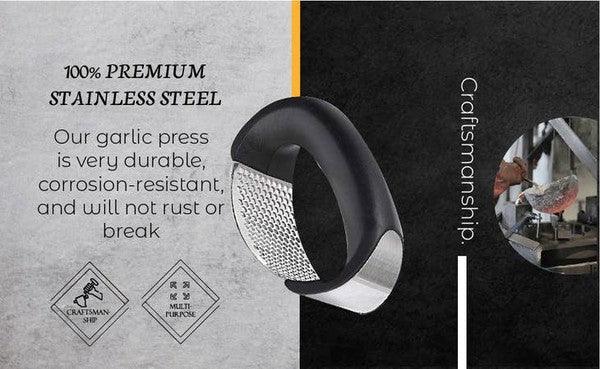Multi-Functional Stainless Steel Garlic Press - Three Mad Hatters Mercantile 