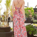 Tie Back Floral Maxi Dress