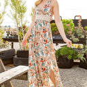 Tie Back Floral Maxi Dress