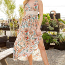 Tie Back Floral Maxi Dress