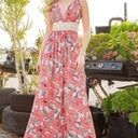 Tie Back Floral Maxi Dress