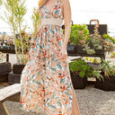 Tie Back Floral Maxi Dress