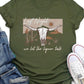 SKULL WITH SLOGAN SHORT SLEEVE Womens Graphic T-shirt OLIVE 1XL 