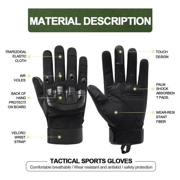 Airsoft Gloves w Touchscreen Fingertip Capability Tactical Gloves   