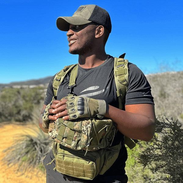 Tactical Military Fingerless Airsoft Gloves - Three Mad Hatters Mercantile 