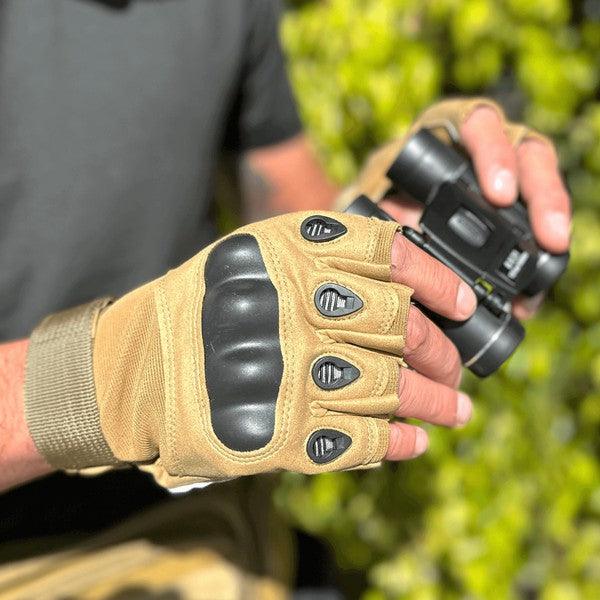 Tactical Military Fingerless Airsoft Gloves - Three Mad Hatters Mercantile 