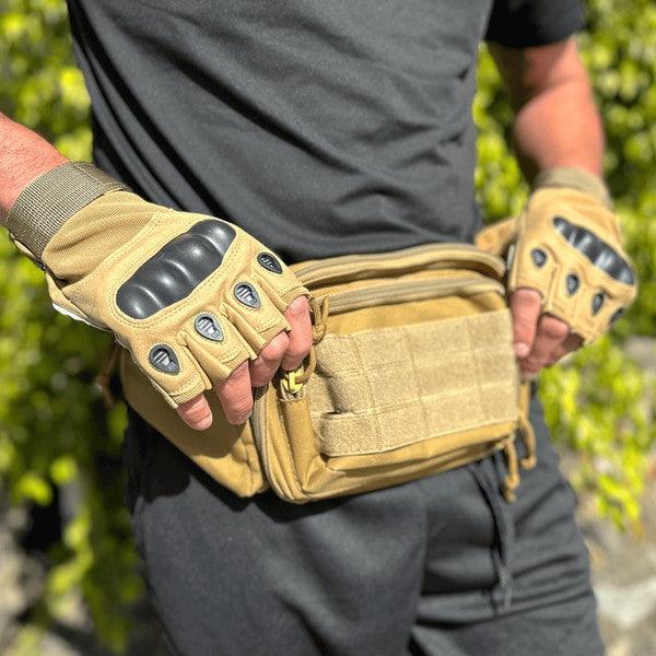 Tactical Military Fingerless Airsoft Gloves - Three Mad Hatters Mercantile 