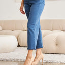 RFM Crop Chloe Tummy Control High Waist Raw Hem Jeans