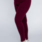 Plus Everyday Leggings with Pockets Leggings Burgundy 1X 