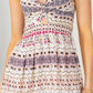 Tribal Print Tiered Dress Womens Midi Dress   