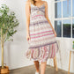 Tribal Print Tiered Dress Womens Midi Dress   