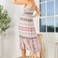 Tribal Print Tiered Dress Womens Midi Dress   