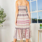 Tribal Print Tiered Dress Womens Midi Dress   