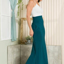 High Waist Jersey Skirt with Side Pockets