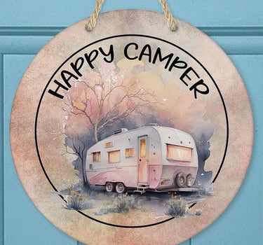 Happy Camper Home Decor Door Hanger