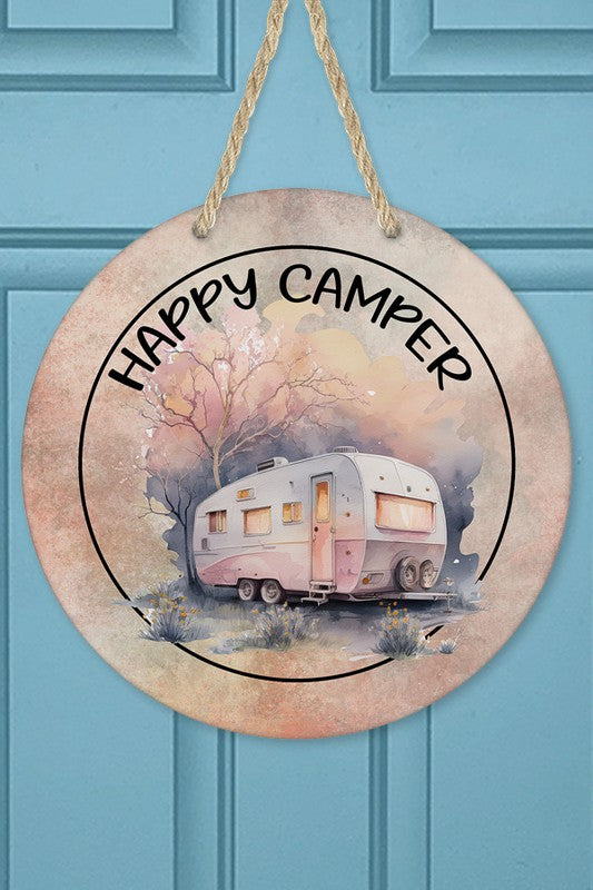 Happy Camper Home Decor Door Hanger Door Hanger Multi OS 