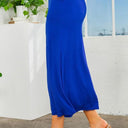 High Waist Jersey Skirt with Side Pockets