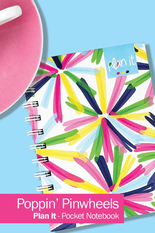 Plan it Pocket Notebook Notebook Poppin' Pinwheels One size 