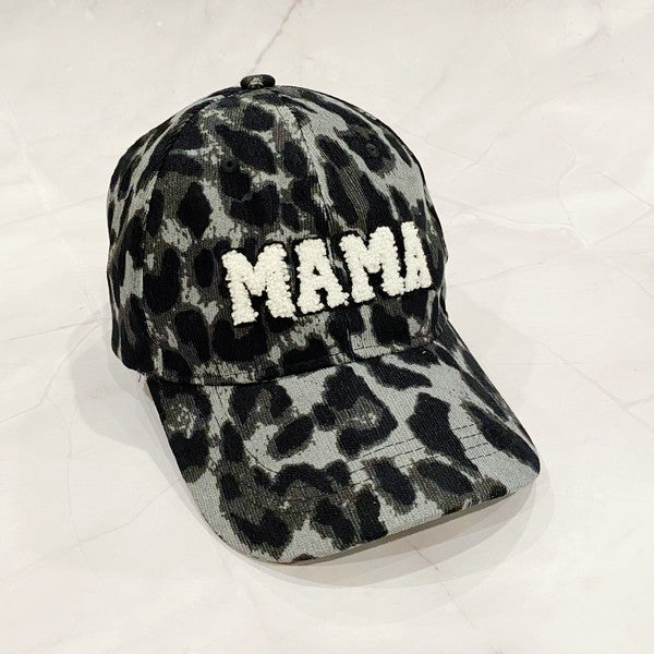 Wild Mama Corduroy Ball Cap Cap Black OS 