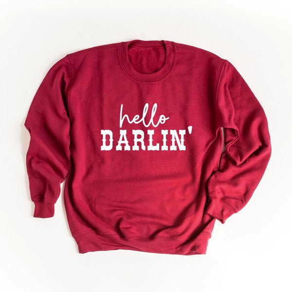 Hello Darlin Graphic Sweatshirt sweatshirt Cardinal Large 