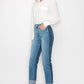 PLUS SIZE - HIGH RISE STRAIGHT JEANS Straight Leg Jean   