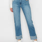 PLUS SIZE - HIGH RISE STRAIGHT JEANS Straight Leg Jean   