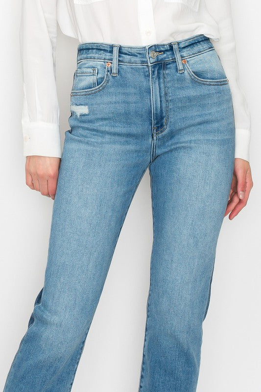 PLUS SIZE - HIGH RISE STRAIGHT JEANS Straight Leg Jean   