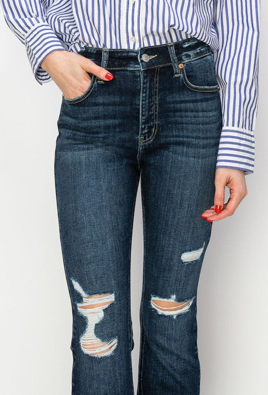 HIGH RISE WESTERN BOOT JEANS Boot Cut jeans   