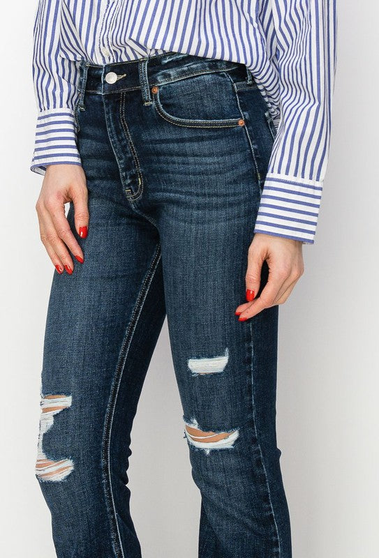 HIGH RISE WESTERN BOOT JEANS Boot Cut jeans   