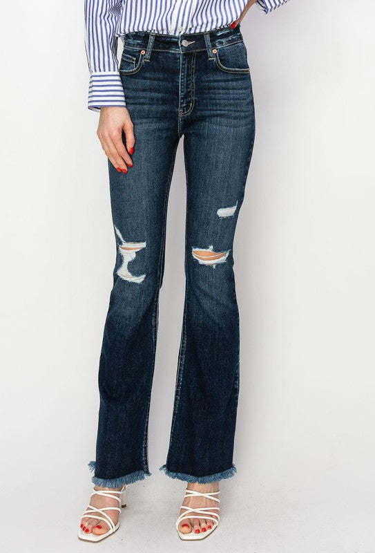 HIGH RISE WESTERN BOOT JEANS Boot Cut jeans   