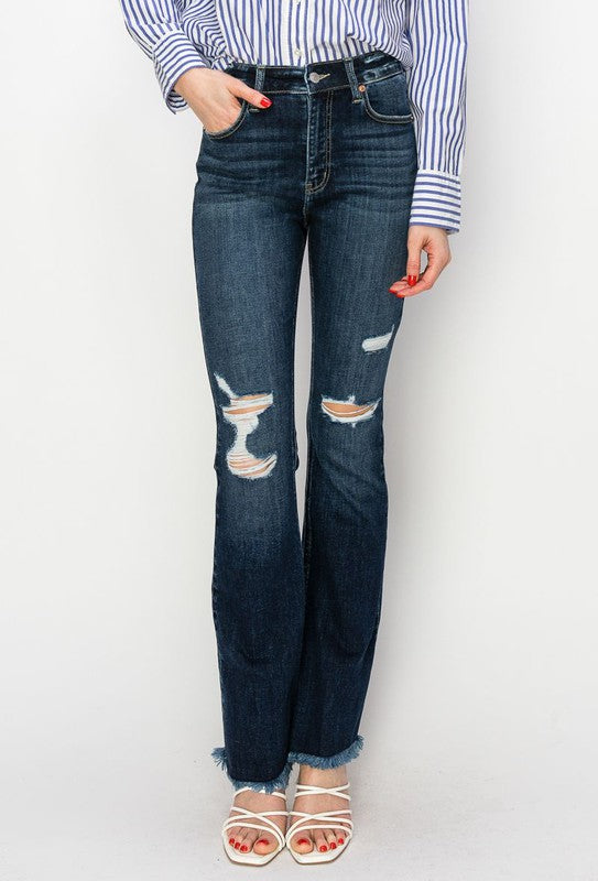 HIGH RISE WESTERN BOOT JEANS Boot Cut jeans   