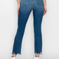 Raw Edge Rebel: High-Rise Slim Straight Jeans Straight Leg Jeans