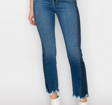 Edge Factor: High-Rise Slim Straight Jeans