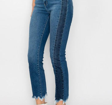 Edge Factor: High-Rise Slim Straight Jeans