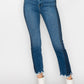 Raw Edge Rebel: High-Rise Slim Straight Jeans Straight Leg Jeans