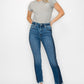 PLUS SIZE - HIGH RISE SLIM STRAIGHT JEANS Straight Leg Jeans   