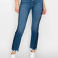 PLUS SIZE - HIGH RISE SLIM STRAIGHT JEANS Straight Leg Jeans   