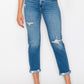 HIGH RISE TAPERED LEG Cropped Jeans   